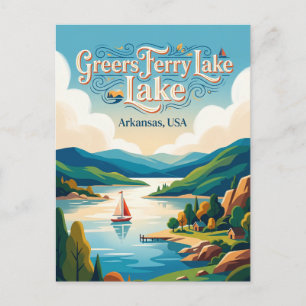 Greers Ferry Lake Arkansas Postkarte