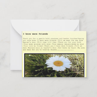 Greeting card a set of 10 'I know were friends' Mitteilungskarte