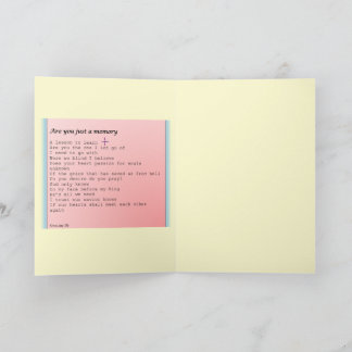 Greeting card "Are you just a memory" Karte