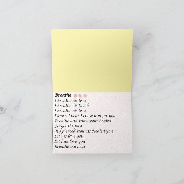 Greeting Card ' Breathe' Dankeskarte (Innenseite)