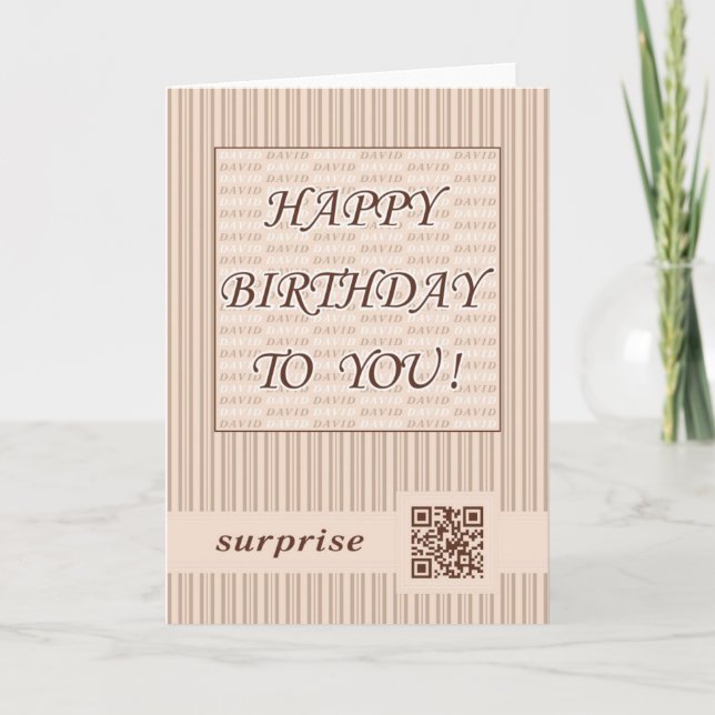 Greeting Card.Happy Birthday David! Karte (Vorderseite)
