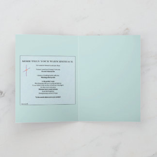 Greeting card " More than your warm embrace" Karte