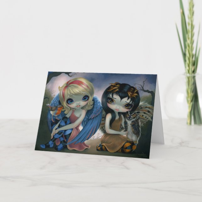 Greeting Card "Owlyn and Robyn" Karte (Vorderseite)