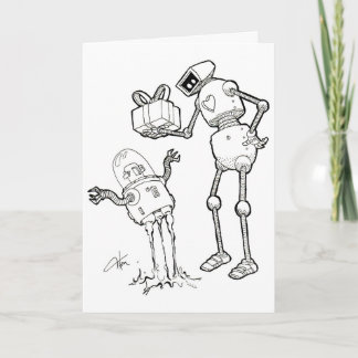 Greeting Card Roboter - from one nerd to another Karte