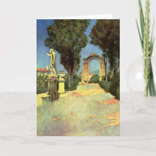 Greeting card - Villa Garden by Maxfield Parrish Karte