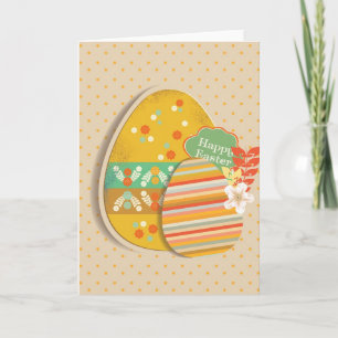 Greeting card with Easter egg symbol Feiertagskarte