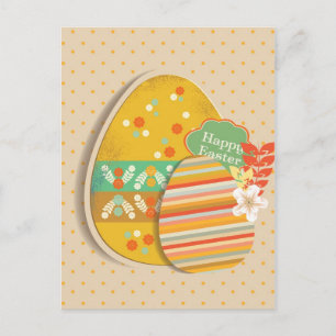 Greeting card with Easter egg symbol Feiertagspostkarte