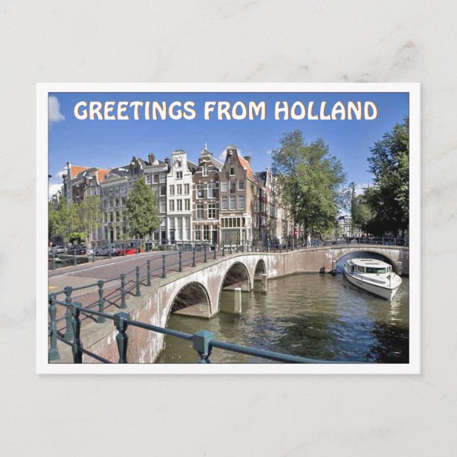 GREETING VON HOLLAND POSTKARTE (Vorderseite)