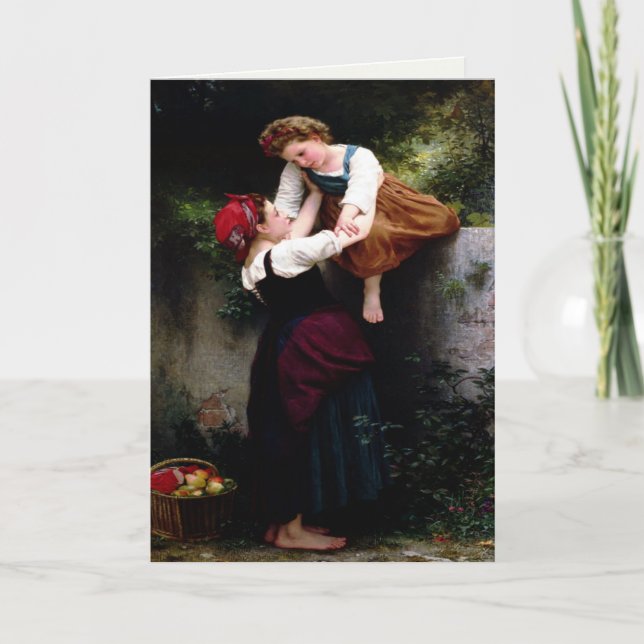 Greetingcard mit William Bouguereau-Malerei Karte (Vorderseite)