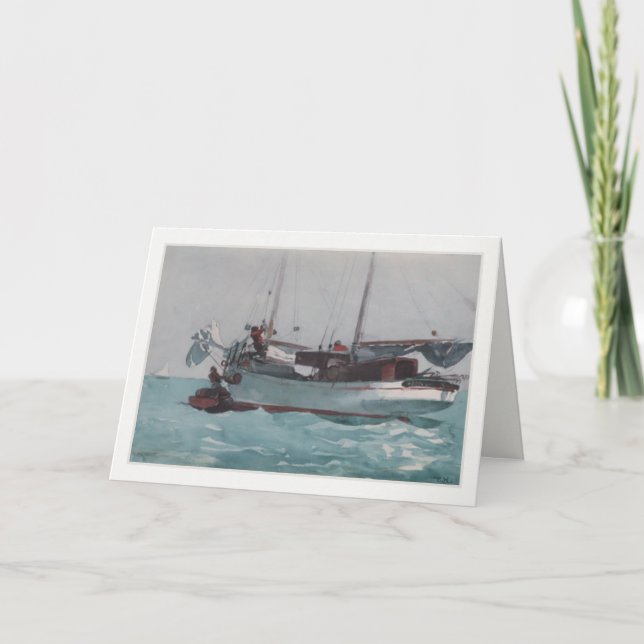 Greetingcard mit Winslow Homer-Malen Karte (Vorderseite)