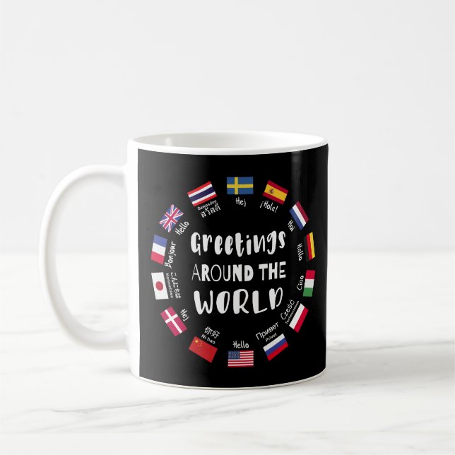Greetings around the world - Hello in all language Kaffeetasse (Links)
