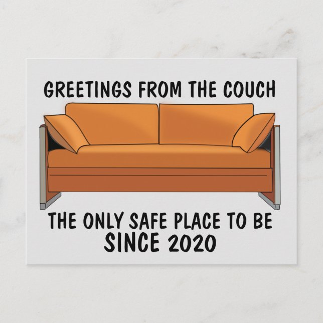 GREETINGS AUS DEN COUCH POSTCARDS POSTKARTE (Vorderseite)