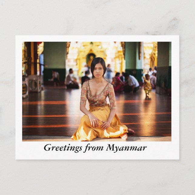 GREETINGS AUS MYANMAR POSTKARTE (Vorderseite)