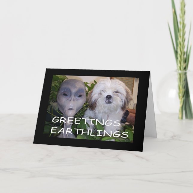 Greetings Earthlings Karte (Vorderseite)