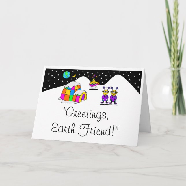 GREETINGS, ERDE FREUNDE! KARTE (Vorderseite)