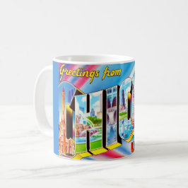  Greetings from Chicago Crazy Colorful Mug Kaffeetasse