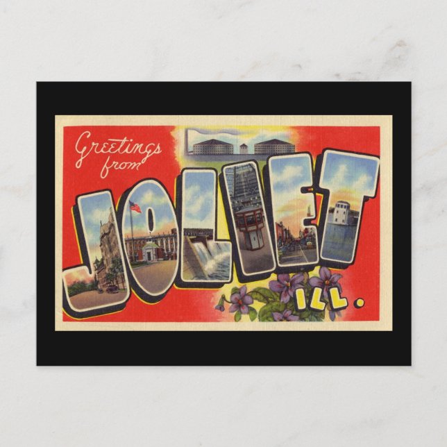 Greetings from Joliet Illinois Postkarte (Vorderseite)