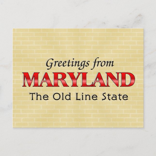 Greetings from Maryland Postkarte (Vorderseite)