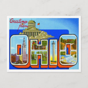Greetings From Ohio Postkarte