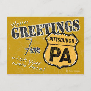Greetings from Pittsburgh Pennsylvania Postkarte