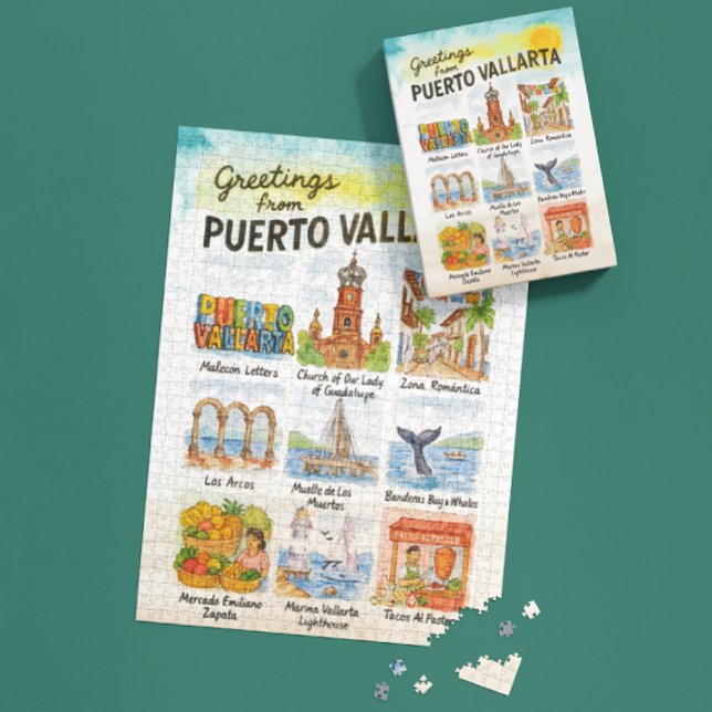 Greetings from Puerto Vallarta | Watercolor Travel (Von Creator hochgeladen)