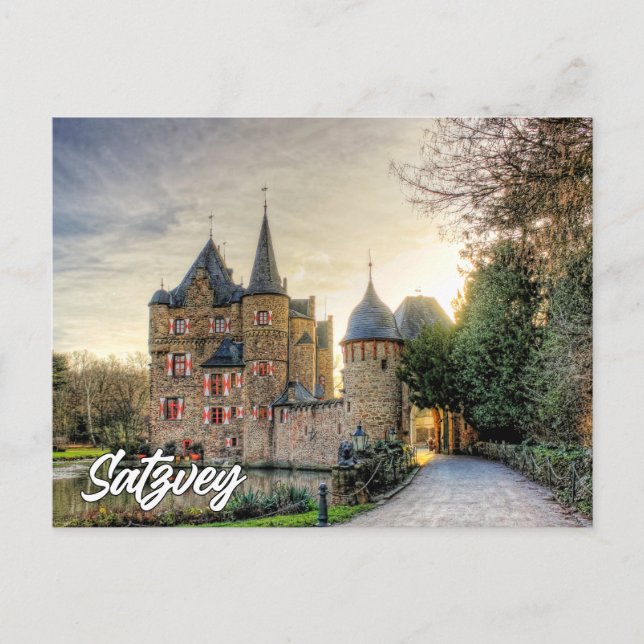 Greetings From Satzvey Castle, Germany Postkarte (Vorderseite)