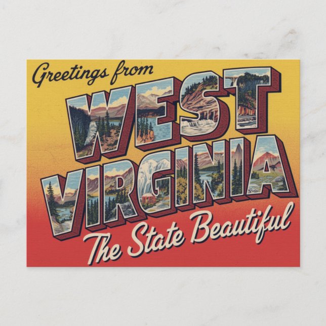 Greetings from West Virginia Postkarte (Vorderseite)