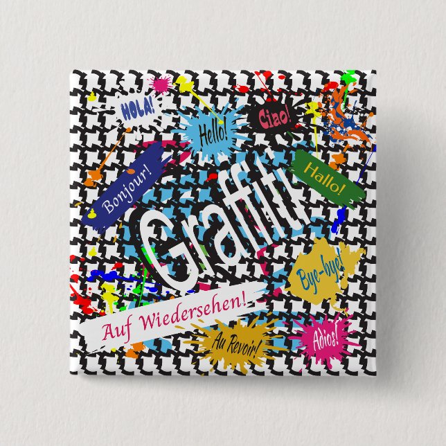 Greetings Graffiti Button (Vorderseite)