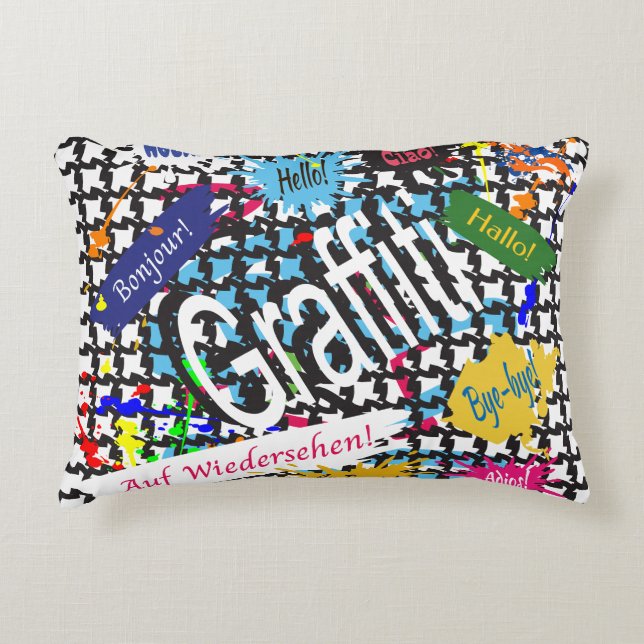 Greetings Graffiti Dekokissen (Vorderseite)