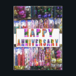 Greetings: HappyANNIVERSARY Happy Anniversary Postkarte<br><div class="desc">Greetings: HappyANNIVERSARY Happy Anniversary</div>