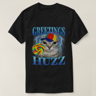 Greetings Huzz Lollipop Cat Meme T-Shirt