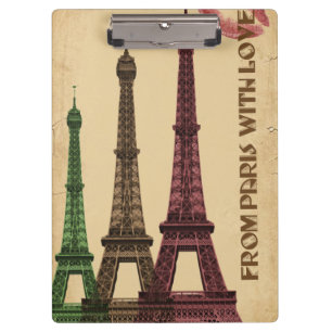 Greetings Paris Frankreich Klemmbrett