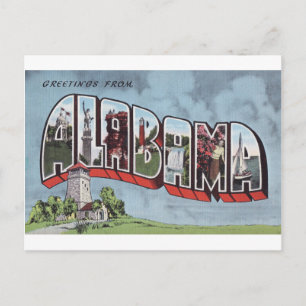 Greetins aus Alabama Vintages Postkartenthema Postkarte