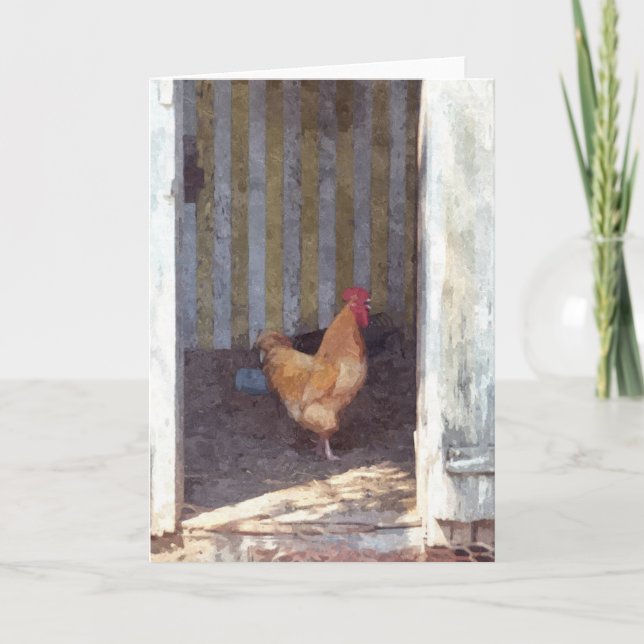 GREETKARTE: Rooster_ Card Karte (Vorderseite)