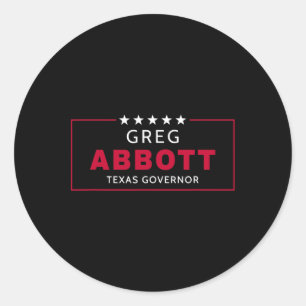 Greg Abbott Wahl Texas Gouverneur Republikaner Bla Runder Aufkleber