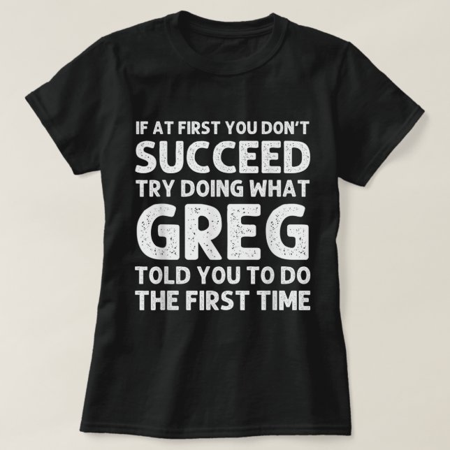 GREG Geschenkname Personalisiert Geburtstag Funny  T-Shirt (Design vorne)