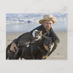 Greg Pike mit Booger, Kitty und Mousey Postkarte