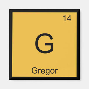 Gregor Name Chemie Element Periodensystem Magnet