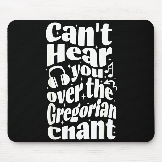 Gregorian Chant Funny Catholic Traditional Latin M Mousepad (Vorne)