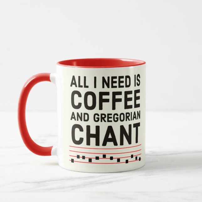 Gregorian Chant Latin Mass TLM Katholische Tasse (Links)