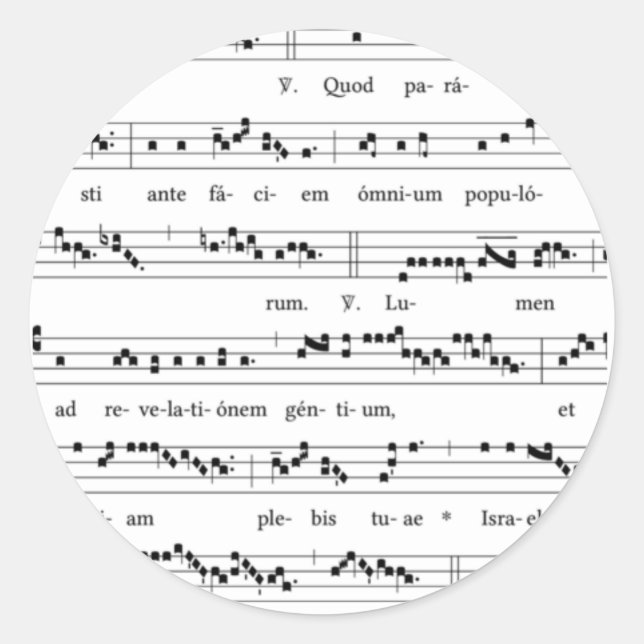 Gregorian Chant Traditionelle katholische Kirche M Runder Aufkleber (Vorderseite)