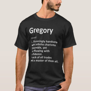 Gregory Definition Personalisiert Name Funny Birth T-Shirt