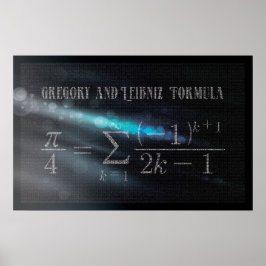 Gregory et Leibniz Pi Formula - Math Poster