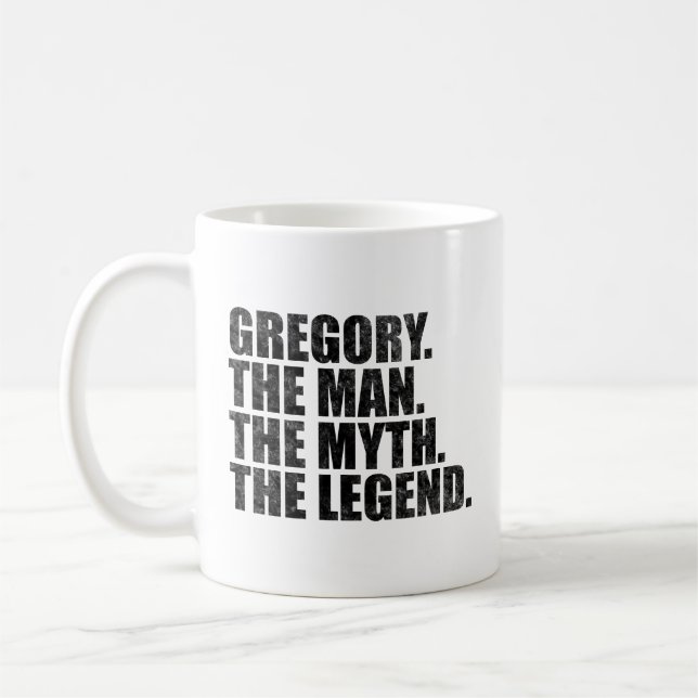 Gregory name, Gregory The Man The Myth The Legend Kaffeetasse (Links)