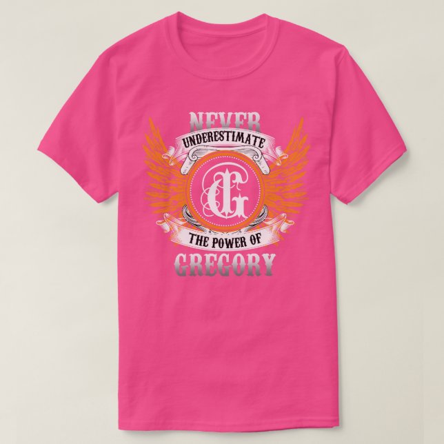 Gregory Name Shirt nie unterschätzen Power O (Design vorne)