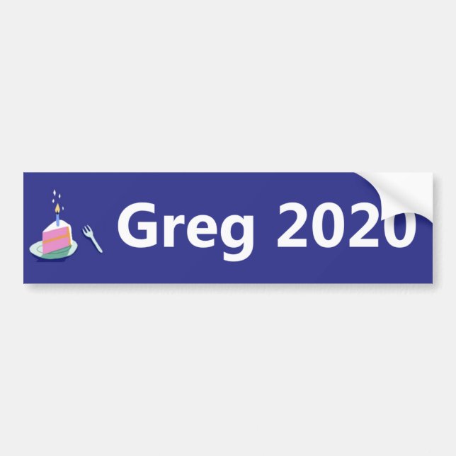 GregPräsidentschaftsanwärter 2020 Autoaufkleber (Vorne)