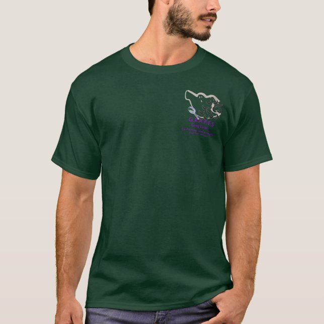 Gregs dunkler Trauben T - Shirt (Vorderseite)