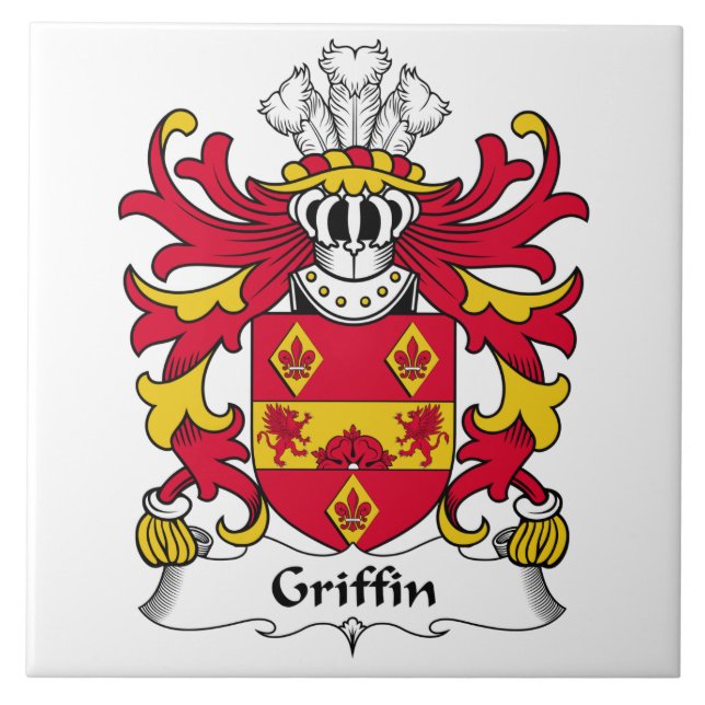 Greif-Familienwappen Fliese (Vorderseite)