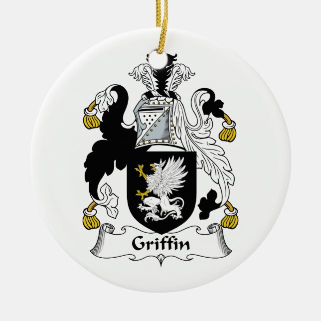 Greif-Familienwappen Keramik Ornament (Vorne)