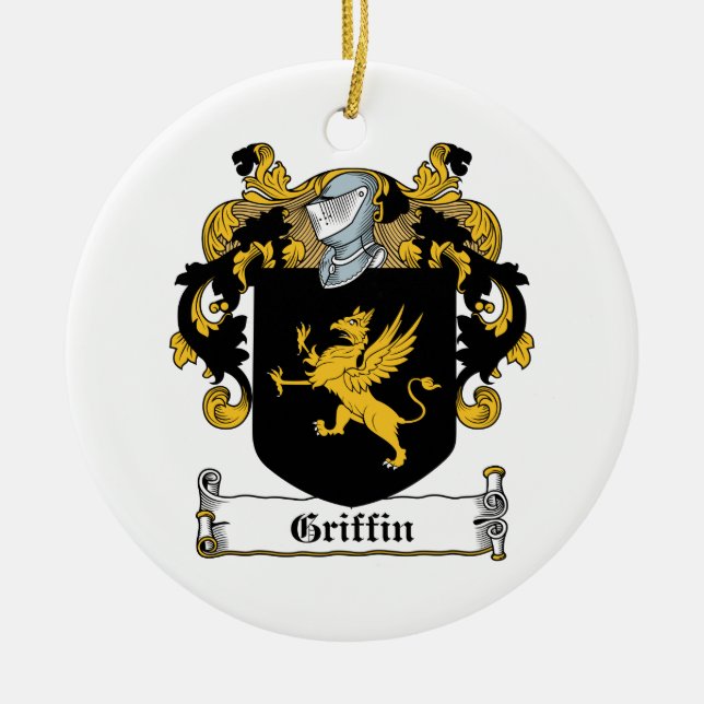 Greif-Familienwappen Keramikornament (Vorne)